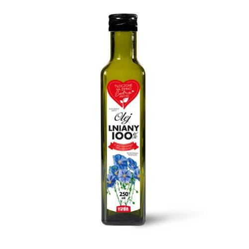 Zdjęcie produktu - Virde Olej lniany 100%, 250 ml