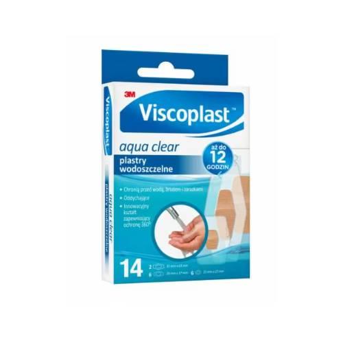 Zdjęcie produktu - VISCOPLAST Aqua Clear Zestaw plastr&oacute;w wodoszczelnych, 14 sztuk USZKODZONE KARTONOWE OPAKOWANIE