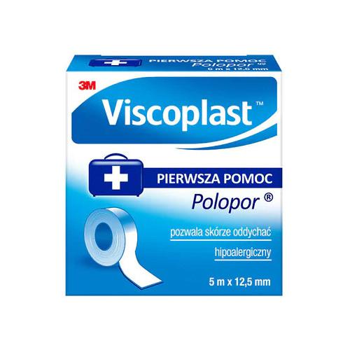 Zdjęcie produktu - VISCOPLAST Polopor, przylepiec, 5 m x 12,5 mm, rolka, 1 szt.