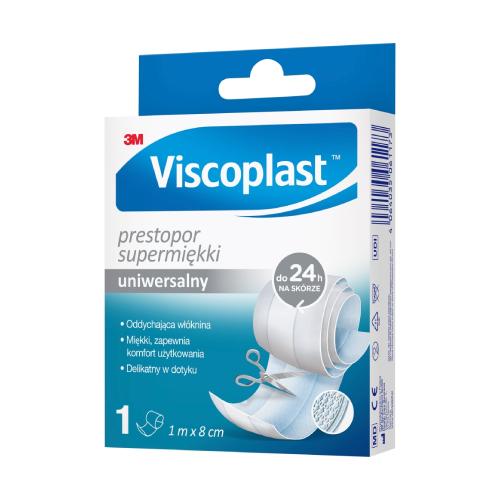 Zdjęcie produktu - VISCOPLAST Prestopor Supermiękki plaster do cięcia 1 m x 8 cm pudełko, 1 szt.
