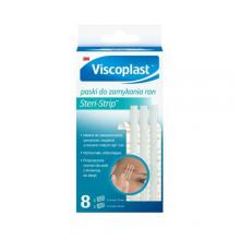 Zdjęcie produktu - VISCOPLAST Steri Strip Paski do zamykania ran (6x75mm 3 sztuki, 3x75mm 5 sztuk), 8szt.