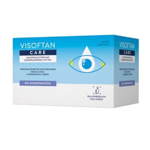 Zdjęcie produktu - Visoftan Care Chusteczki sterylne do oczyszczania okolic oczu, 20 szt.