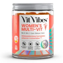 Zdjęcie produktu - Vit Vibes Women's Multi-Vit żelki smak pomarańcza i mango, 60 szt.