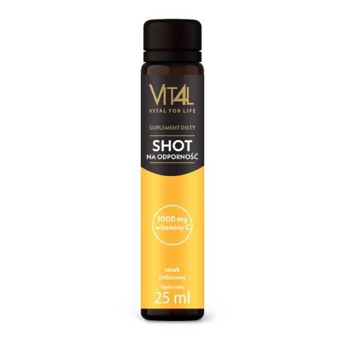 Zdjęcie produktu - VIT4L Vital for life Shot na odporność płyn z witaminą C, 25 ml