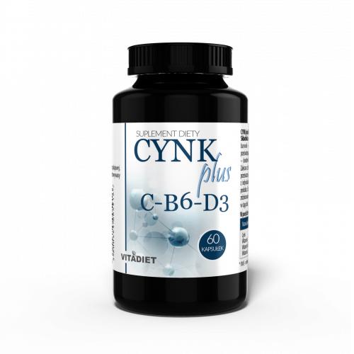 Zdjęcie produktu - VITADIET Cynk Plus C-B6-D3, 60 kaps.