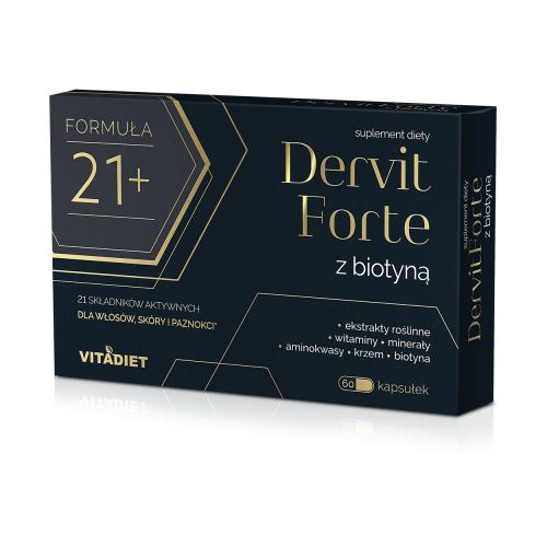Zdjęcie produktu - VITADIET Dervit forte z biotyną, 60 kaps.