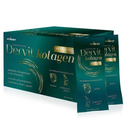 Zdjęcie produktu - VITADIET Dervit Kolagen 10 000mg, 30 saszetek