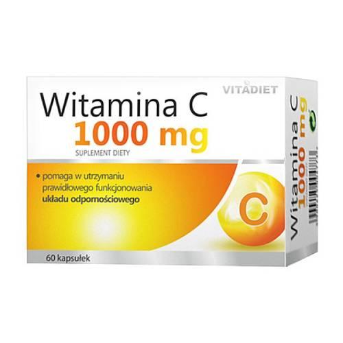Zdjęcie produktu - VITADIET Witamina C 1000 mg, 60 kapsułek