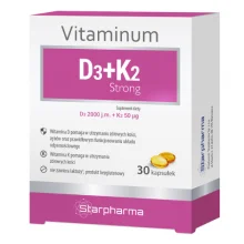 Zdjęcie produktu - Vitaminum D3+K2 Strong, 30 kapsułek