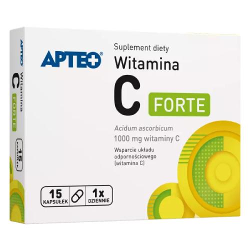 Zdjęcie produktu - APTEO Witamina C Forte 1000 mg, 15 kaps.
