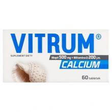 Zdjęcie produktu - Vitrum Calcium Wapń 500mg + Witamina D 200j.m., 60tabl.