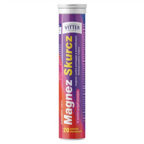 Zdjęcie produktu - VITTER BLUE Magnez Skurcz, 20 tabletek musujących