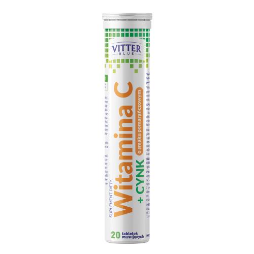 Zdjęcie produktu - VITTER BLUE Witamina C + Cynk, 20tabl. musujących