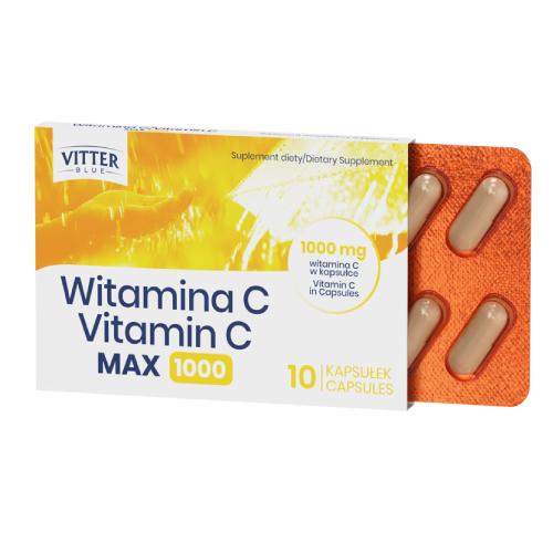 Zdjęcie produktu - VITTER BLUE Witamina C MAX 1000mg, 10 kapsułek