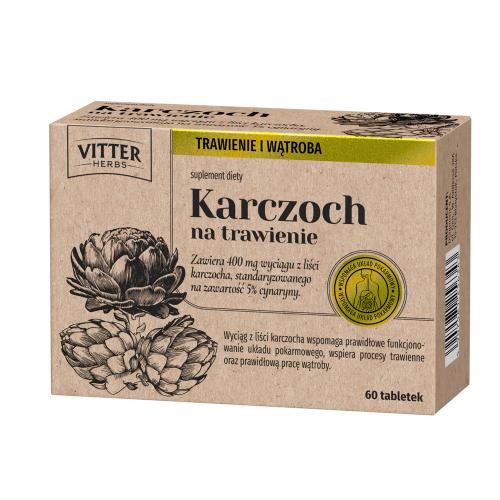 Zdjęcie produktu - VITTER HERBS Karczoch na trawienie, 60tabl.