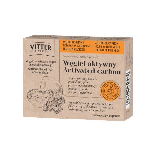 Zdjęcie produktu - Vitter Herbs Węgiel aktywny, 30 kaps.