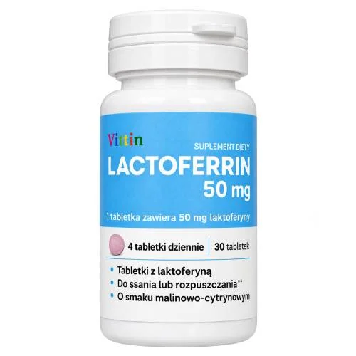 Zdjęcie produktu - Vittin Lactoferrin 50 mg, 30 tabl.