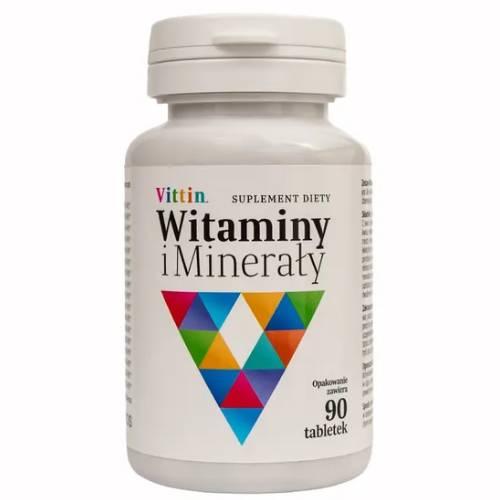Zdjęcie produktu - Vittin&nbsp;Witaminy i&nbsp;Minerały 90 tabl.