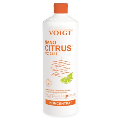 Zdjęcie produktu - VOIGT NANO CITRUS VC241L Nowoczesny zapachowy środek do mycia i pielęgnacji podł&oacute;g, 1l