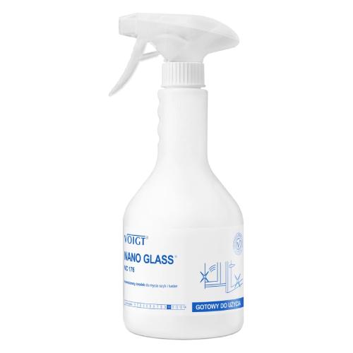 Zdjęcie produktu - VOIGT NANO GLASS VC176 Nowoczesny środek do mycia szyb i luster, 600ml USZKODZONA ZALANA ETYKIETA 