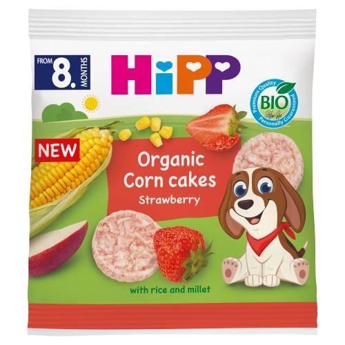 Zdjęcie produktu - HiPP BIO Ekologiczne wafelki zbożowe truskawkowe od 8. miesiąca, 23 g