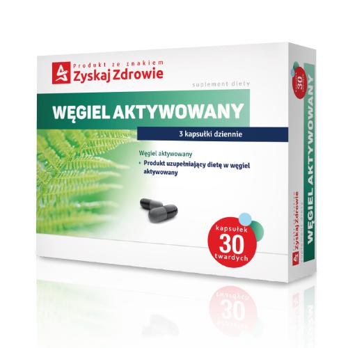 Zdjęcie produktu - ZYSKAJ ZDROWIE Węgiel aktywowany, 30 kapsułek