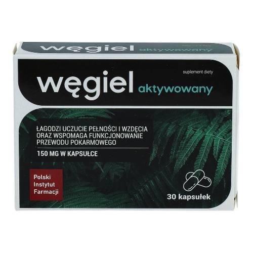 Zdjęcie produktu - Węgiel Aktywowany Polski Instytut Farmacji, 30 kaps.
