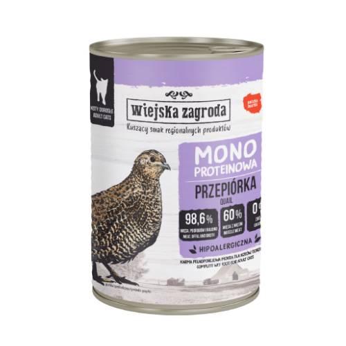 Zdjęcie produktu - Wiejska Zagroda Karma mokra dla kota Monobiałkowa Przepi&oacute;rka (dorosły), 400 g