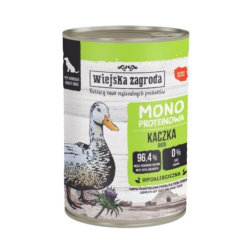 Zdjęcie produktu - Wiejska Zagroda Karma mokra dla psa Monoproteinowa Kaczka (dorosły), 400 g