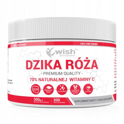 Zdjęcie produktu - WISH Pharmaceutical Dzika R&oacute;ża Naturalna Witamina C, 300 g