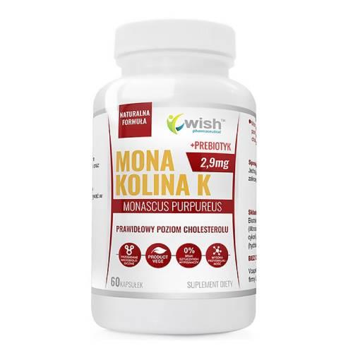 Zdjęcie produktu - WISH Pharmaceutical Monakolina K 2,9 mg, 60 kaps.