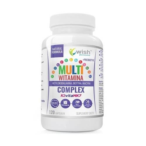 Zdjęcie produktu - Wish Pharmaceutical Multiwitamina Complex + Prebiotyk, 120 kaps.