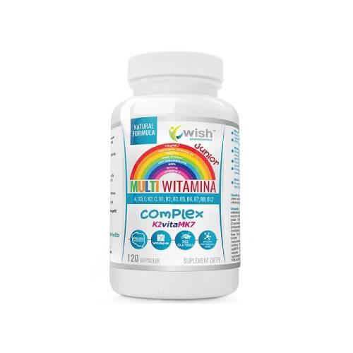 Zdjęcie produktu - Wish Pharmaceutical Multiwitamina Junior + Prebiotyk, 120 kaps.