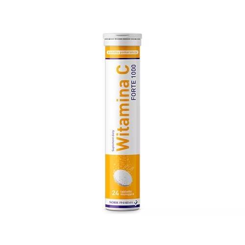 Zdjęcie produktu - Witamina C Forte 1000 Pomarańcza, 24 tabl. musujące