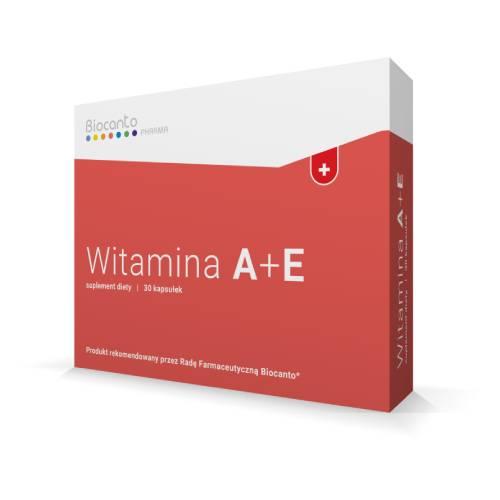Zdjęcie produktu - BIOCANTO Witamina A+E, 30 kapsułek