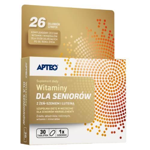 Zdjęcie produktu - APTEO Witaminy dla senior&oacute;w, 30 tabletek
