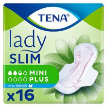 Wkładki anatomiczne TENA Lady Slim Mini Plus Wings- 16szt.