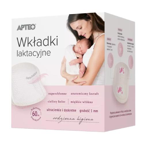 Zdjęcie produktu - Wkładki laktacyjne APTEO, 60 sztuk