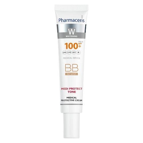 Zdjęcie produktu - Pharmaceris W Medi Protect Tone Medyczny krem ochronny BB SPF 100+ 02 Sand, 40 ml