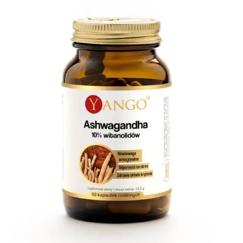Zdjęcie produktu - Yango Ashwagandha 10% witanolid&oacute;w, 90 kaps.