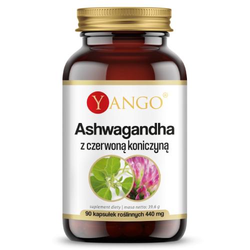 Zdjęcie produktu - YANGO Ashwagandha z czerwoną koniczyną, 90 kapsułek