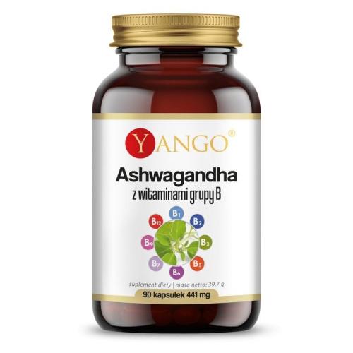 Zdjęcie produktu - YANGO Ashwagandha z witaminami z grupy B, 90 kaps.