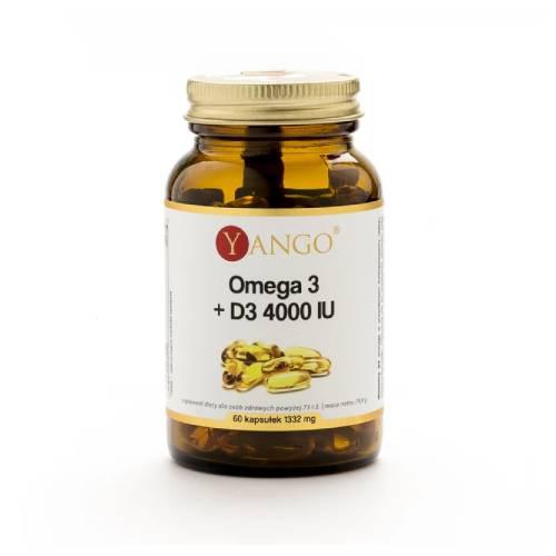 Zdjęcie produktu - YANGO Omega 3 + Witamina D3 4000 IU, 60 kapsułek