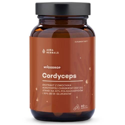 Miniaturka artykułu - Aura Herbals Mycodrop Cordyceps 30:1, 60 kaps.