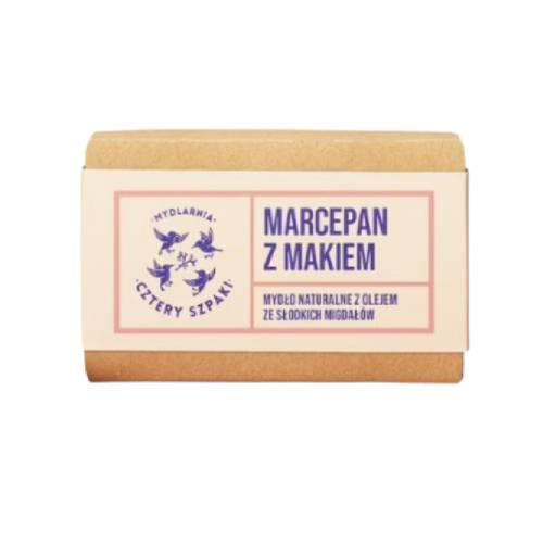 Miniaturka artykułu - Cztery Szpaki (4szpaki) Mydło naturalne Marcepan z makiem, 110 g 