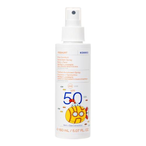 Zdjęcie produktu - KORRES YOGHURT Kids Emulsja ochronna do ciała i twarzy w sprayu SPF50, 150ml