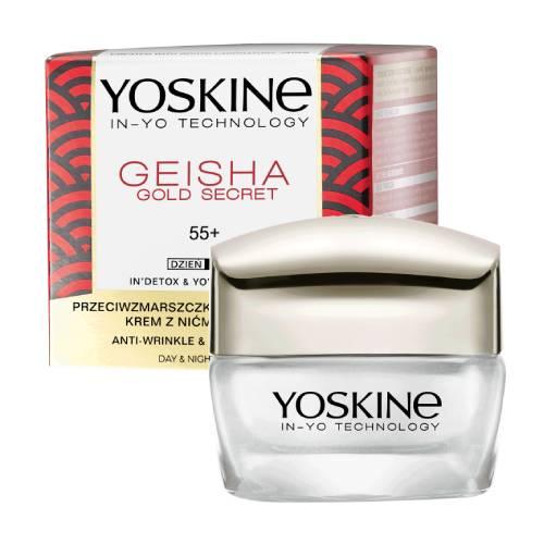 Zdjęcie produktu - Yoskine Geisha Gold Secret Przeciwzmarszczkowa Regeneracja krem z nićmi jedwabiu 55+, 50 ml