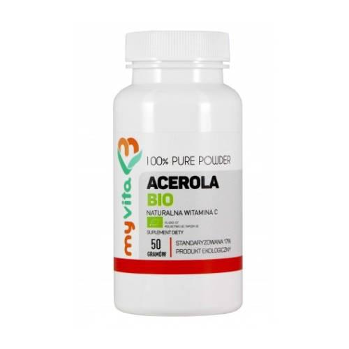 Miniaturka artykułu - MyVita Acerola BIO Naturalna witamina C, 50g