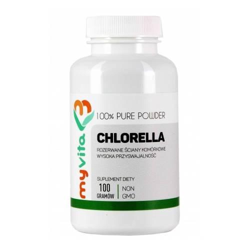 Miniaturka artykułu - MyVita Chlorella proszek, 100 g