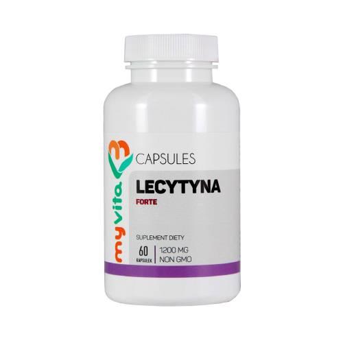 Miniaturka artykułu - MyVita Lecytyna Forte 1200 mg, 60 kaps. - suplement diety 